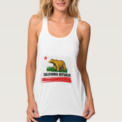 California Republic Cali Flag Socal Norcal Cencal  Tank Top