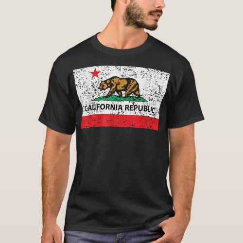 California Republic Cali Flag T_Shirt Socal Norcal
