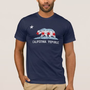 California Republic Chicago Transplant Flag Mashup T-shirt by clonecire at Zazzle