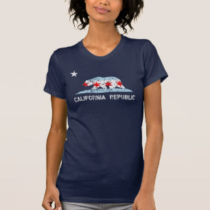 California Republic Chicago Transplant Flag Mashup T-Shirt