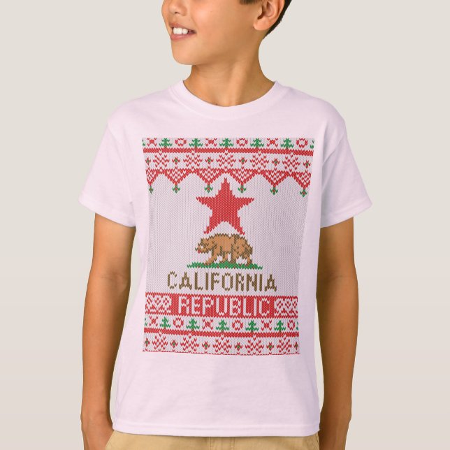 California Republic Christmas Ugly Sweater Style (Front)