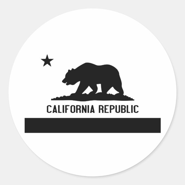 California Republic Classic Round Sticker (Front)