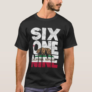 California Republic Flag - 619 Area Code T-Shirt