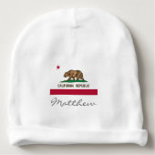 California Republic flag baby hat for boy or girl (Front)