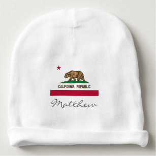 California Republic flag baby hat for boy or girl