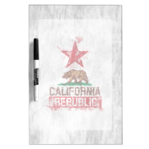 California Republic Flag Bear in Paint Style Decor Dry-Erase Board