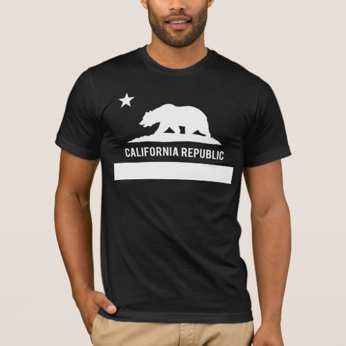 California Republic Flag _ Black T_Shirt