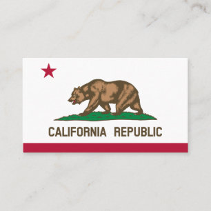 California Republic flag business card template