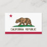 California Republic flag business card template