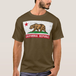 California Republic Flag CA Distressed Design C T-Shirt