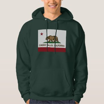 California Republic Flag Cherry Valley Hoodie by LgTshirts at Zazzle