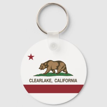 California Republic Flag Clearlake Keychain by LgTshirts at Zazzle