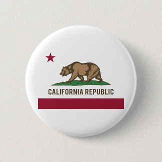 California Republic Flag - Color Pinback Button