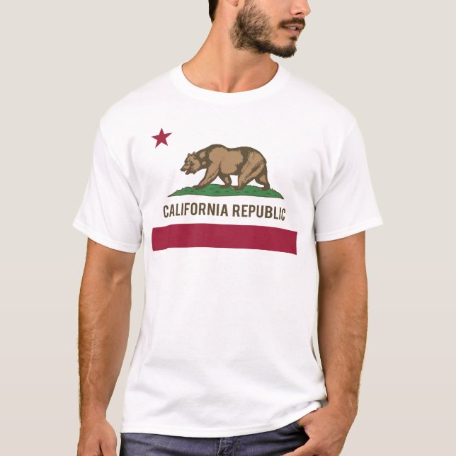 California Republic Flag - Color T-Shirt (Front)