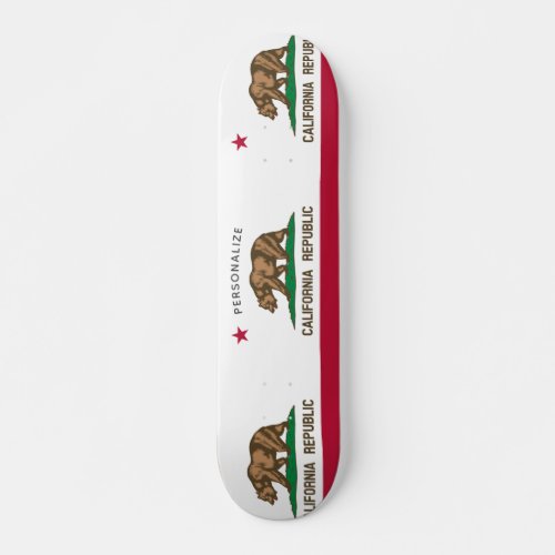 California Republic flag custom skateboard deck