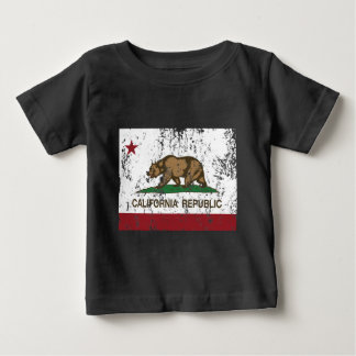 California Republic Flag Distressed Look Baby T-Shirt