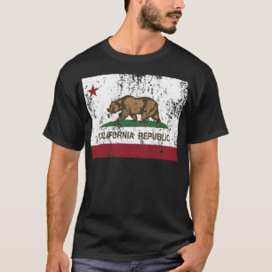 California Republic Flag Distressed Look T-Shirt
