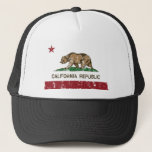 California Republic Flag Distressed Look Trucker Hat at Zazzle