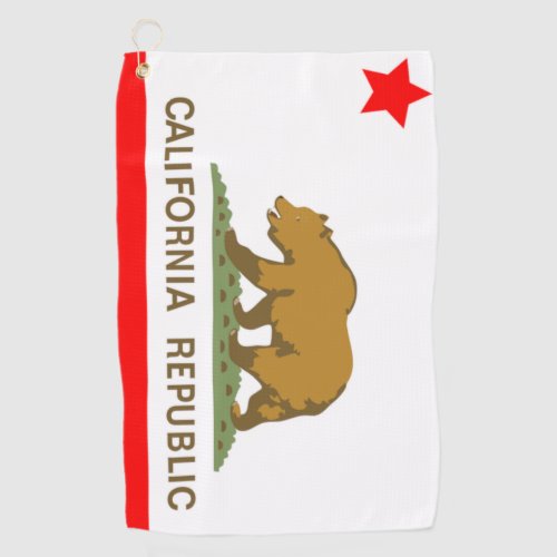 California Republic Flag Golf Towel