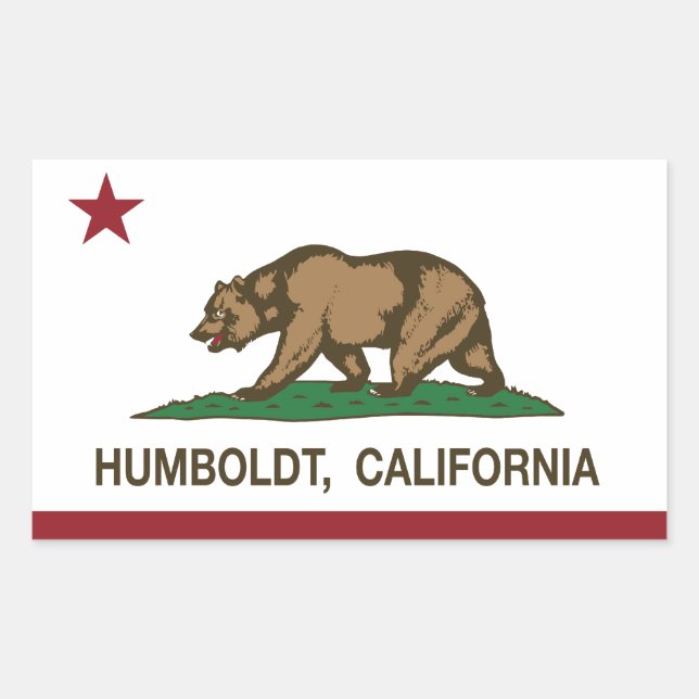 California Republic Flag Humboldt Rectangular Sticker (Front)