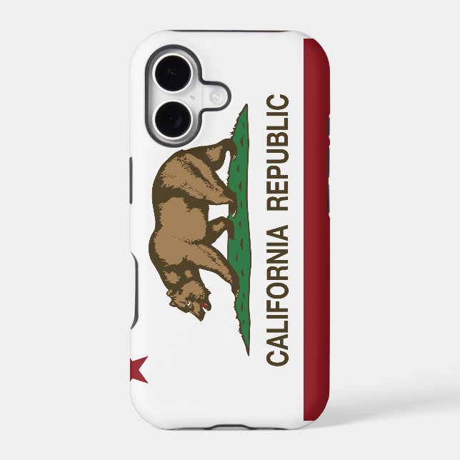 California Republic Flag Iphone Case (Back)