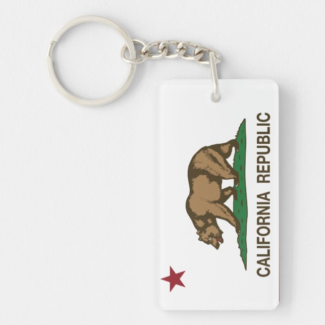 California Republic Flag Keychain (Front)