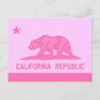 California Republic Flag (Pink) Postcard