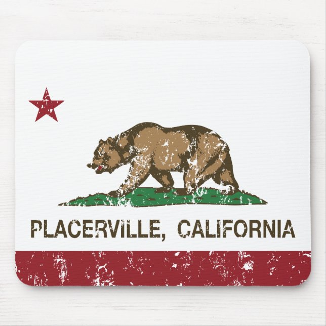 California Republic Flag Placerville Mouse Pad (Front)