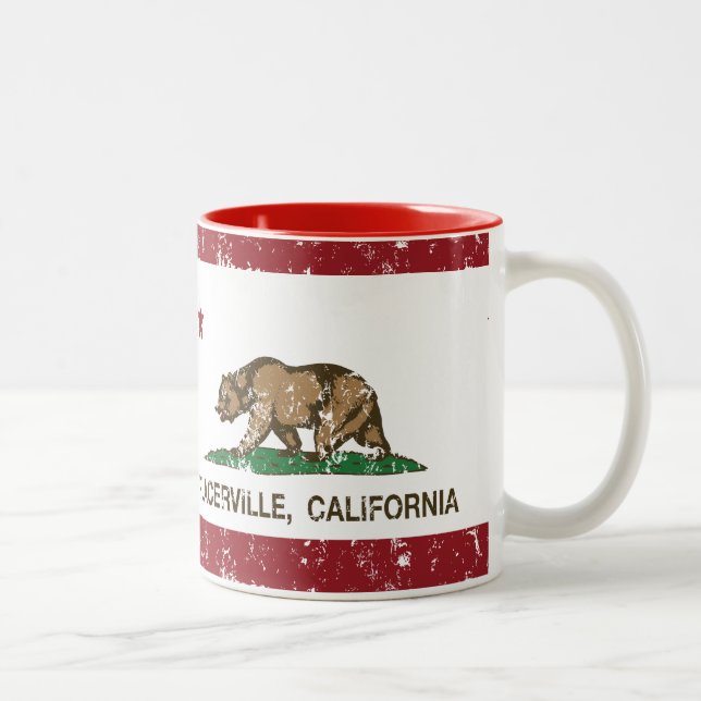 California Republic Flag Placerville Two-Tone Coffee Mug (Right)