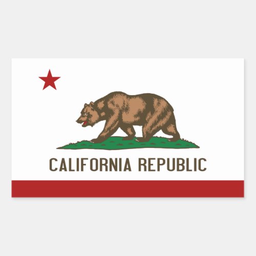 California Republic Flag Rectangular Sticker