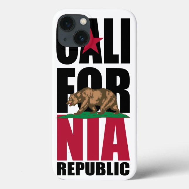 California Republic Flag Stack Case-Mate iPhone Case (Back)