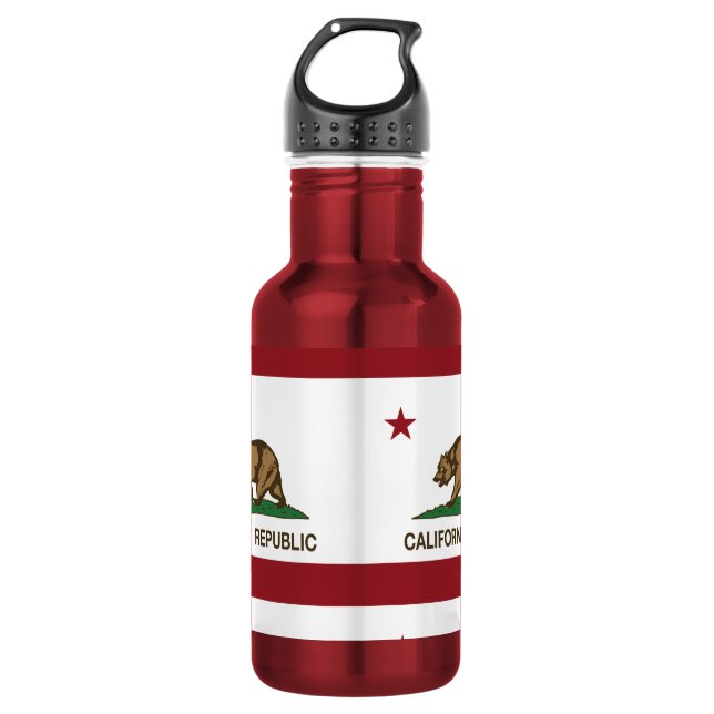 California Republic Flag Water Bottle (Front)
