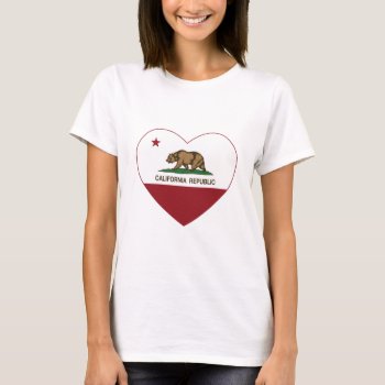 California Republic Heart T-shirt by LgTshirts at Zazzle