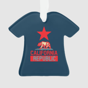 California Republic in Pop Style Ornament