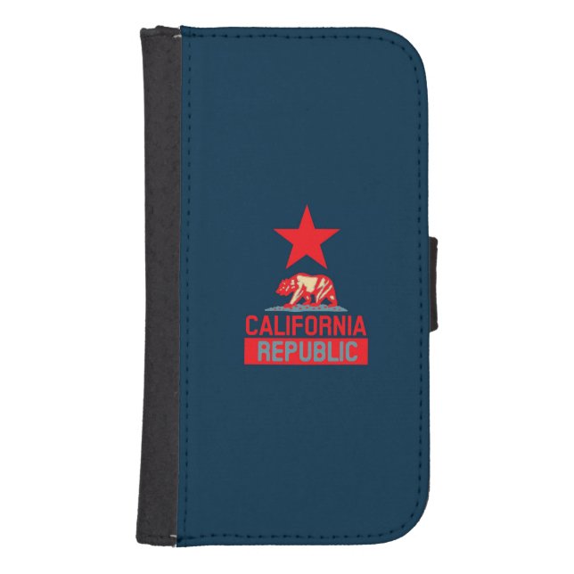 California Republic in Pop Style Samsung Galaxy Wallet Case (Front)