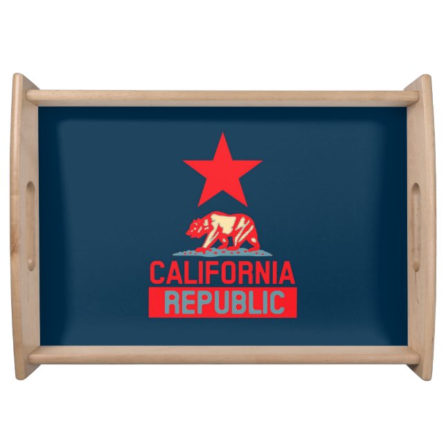California Republic in Pop Style Serving Tray (Front)