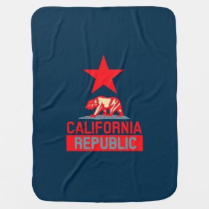 California Republic in Pop Style Stroller Blanket