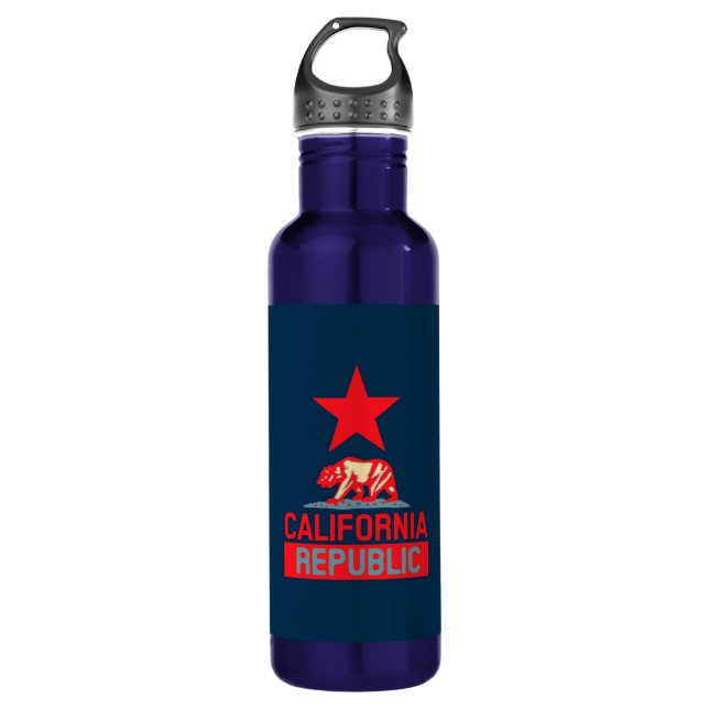 California Republic in Style Water Bottle (Front)