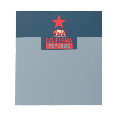 California Republic in Stylish Red and Blue Notepad