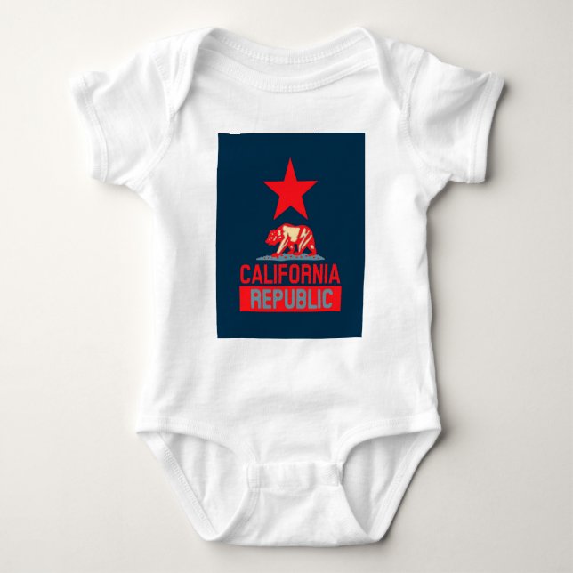 California Republic in Urban Hope Style Baby Bodysuit (Front)