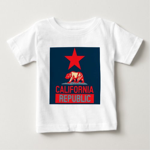 California Republic in Urban Hope Style Baby T_Shirt