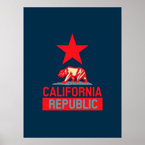 California Republic in Urban Hope Style Poster