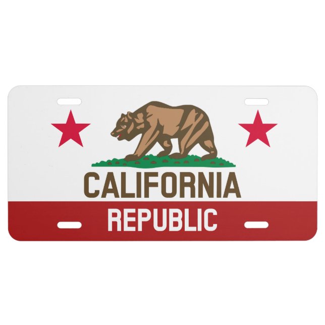 California Republic Love Automotive License Plate (Front)