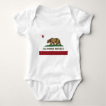 California Republic Official State Flag Baby Bodysuit at Zazzle