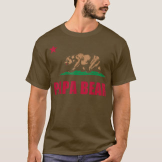 California Republic Papa Bear Dad Fathers Day Gift T-Shirt