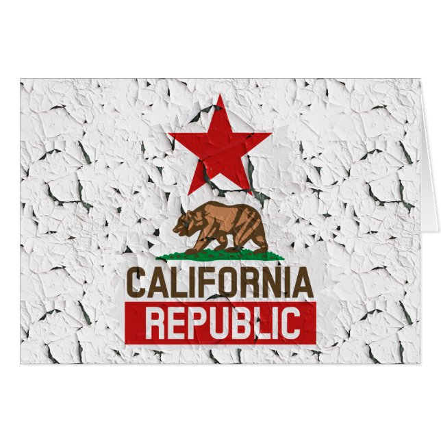 California Republic Peeling Paint Decor Cards (Front Horizontal)