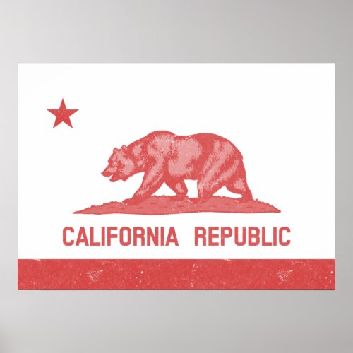 California Republic Red Poster