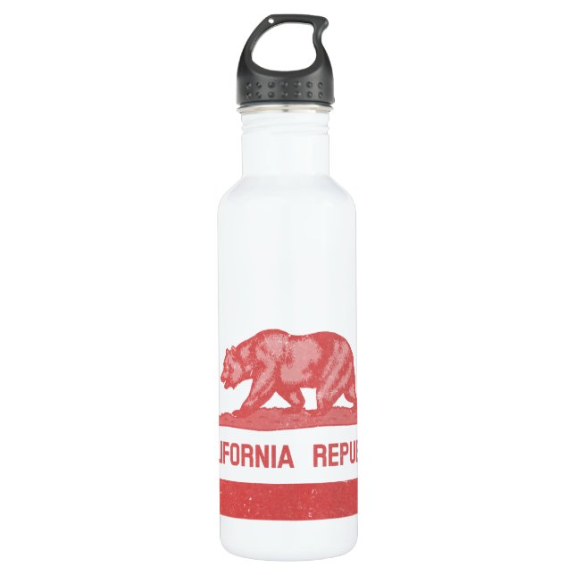 California Republic (Red) Water Bottle (Front)