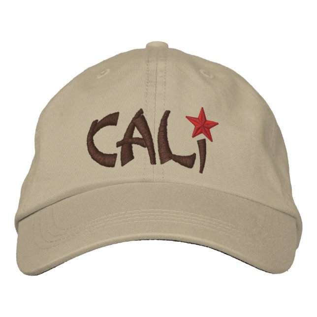 California Republic STAR Embroidery Embroidered Baseball Cap (Front)
