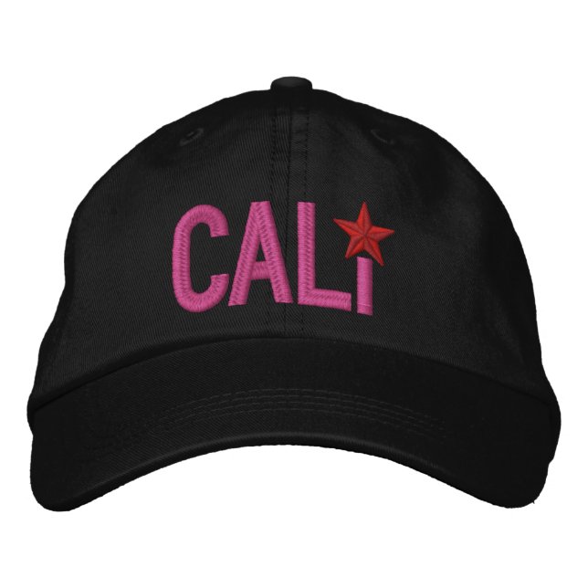 California Republic STAR Embroidery Embroidered Baseball Cap (Front)